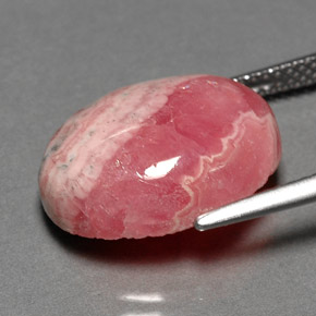 12,06 ctw natürlicher mehrfarbiger Rhodochrosit, Oval Schliff, Lichtundurchlässig