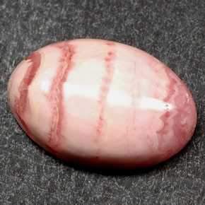 4,68 ctw natürlicher mehrfarbiger Rhodochrosit, Oval Schliff, Lichtundurchlässig