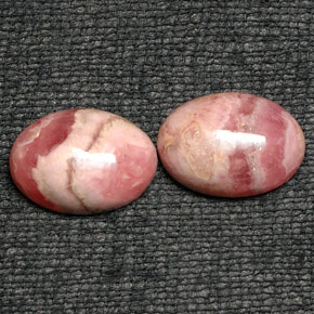  ct natürliche Mehrfarbig Rhodochrosit-Edelsteine, Oval Schliff, Lichtundurchlässig