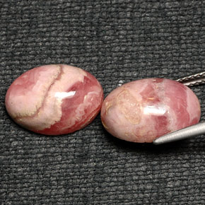  ct natürliche Mehrfarbig Rhodochrosit-Edelsteine, Oval Schliff, Lichtundurchlässig