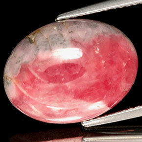 12,48 ctw natürlicher mehrfarbiger Rhodochrosit, Oval Schliff, Lichtundurchlässig
