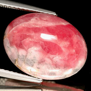 12,48 ctw natürlicher mehrfarbiger Rhodochrosit, Oval Schliff, Lichtundurchlässig