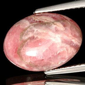 7,08 ctw natürlicher mehrfarbiger Rhodochrosit, Oval Schliff, Lichtundurchlässig