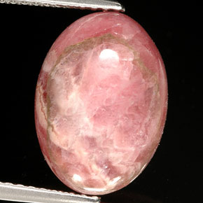 7,08 ctw natürlicher mehrfarbiger Rhodochrosit, Oval Schliff, Lichtundurchlässig