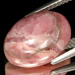 7,08 ctw natürlicher mehrfarbiger Rhodochrosit, Oval Schliff, Lichtundurchlässig