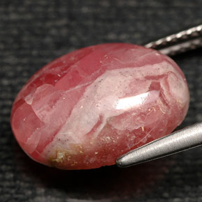 8,43 ctw natürlicher mehrfarbiger Rhodochrosit, Oval Schliff, Lichtundurchlässig