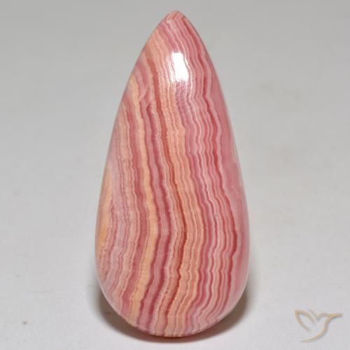 31.44ct Natürlicher Mehrfarbig Rhodochrosit, Birnenform, Lichtundurchlässig