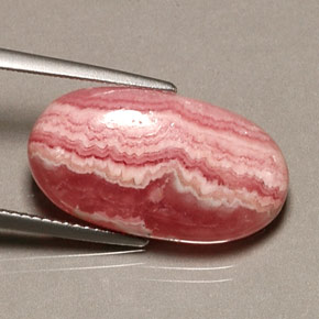 13,08 ctw natürlicher mehrfarbiger Rhodochrosit, Oval Schliff, Lichtundurchlässig