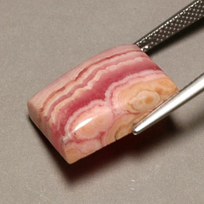 16,08 ctw natürlicher rosafarbener Rhodochrosit, Baguette, Lichtundurchlässig