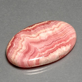 30,35 ctw natürlicher mehrfarbiger Rhodochrosit, Oval Schliff, Lichtundurchlässig