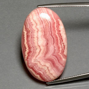 30,35 ctw natürlicher mehrfarbiger Rhodochrosit, Oval Schliff, Lichtundurchlässig
