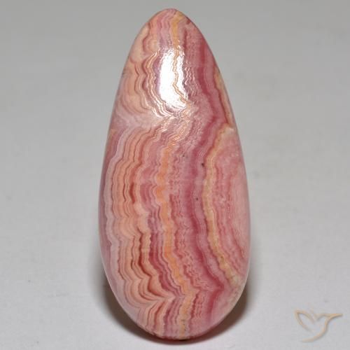 9,17 ctw natürlicher Mehrfarbig Rhodochrosit, Birnenform, Lichtundurchlässig