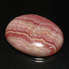 36,43 ctw natürlicher mehrfarbiger Rhodochrosit, Oval Schliff, Lichtundurchlässig