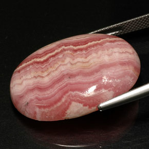 36,43 ctw natürlicher mehrfarbiger Rhodochrosit, Oval Schliff, Lichtundurchlässig