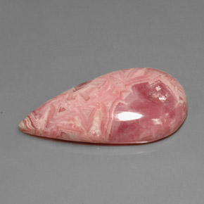 29,58 ctw natürlicher mehrfarbiger Rhodochrosit, Birnenform, Lichtundurchlässig