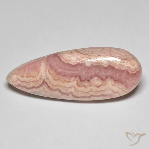 24.94ct Natürlicher Mehrfarbig Rhodochrosit, Birnenform, Lichtundurchlässig