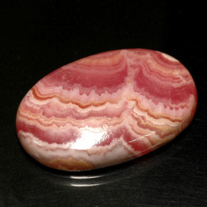 32,96 ctw natürlicher mehrfarbiger Rhodochrosit, Oval Schliff, Lichtundurchlässig