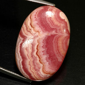 32,96 ctw natürlicher mehrfarbiger Rhodochrosit, Oval Schliff, Lichtundurchlässig