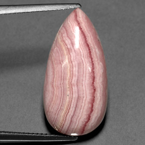 15,84 ctw natürlicher rosafarbener Rhodochrosit, Birnenform, Lichtundurchlässig