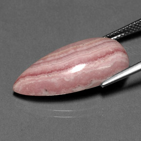 15,84 ctw natürlicher rosafarbener Rhodochrosit, Birnenform, Lichtundurchlässig