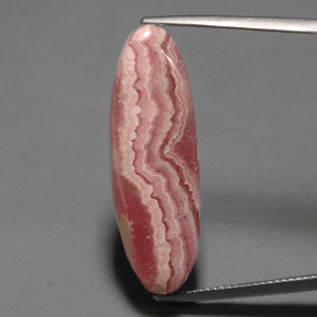 22,24 ctw natürlicher mehrfarbiger Rhodochrosit, Oval Schliff, Lichtundurchlässig