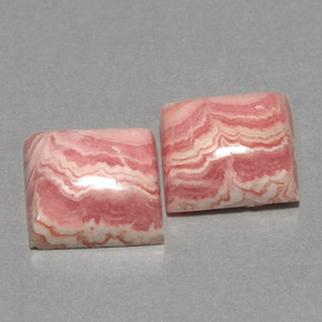  ct natürliche mehrfarbiger Rhodochrosit-Edelsteine, Quadrat, Lichtundurchlässig