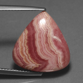13,15 ctw natürlicher mehrfarbiger Rhodochrosit, Birnenform, Lichtundurchlässig