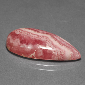 12,62 ctw natürlicher mehrfarbiger Rhodochrosit, Birnenform, Lichtundurchlässig