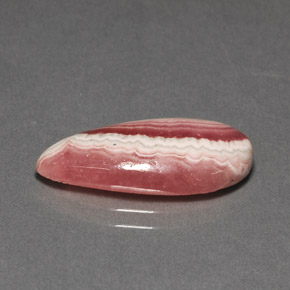5,98 ctw natürlicher mehrfarbiger Rhodochrosit, Birnenform, Lichtundurchlässig