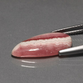 5,98 ctw natürlicher mehrfarbiger Rhodochrosit, Birnenform, Lichtundurchlässig