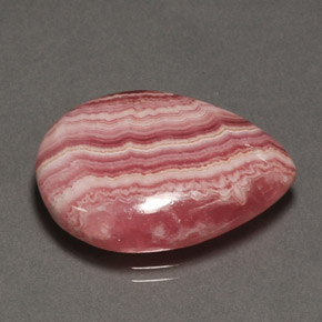 25,43 ctw natürlicher mehrfarbiger Rhodochrosit, Birnenform, Lichtundurchlässig