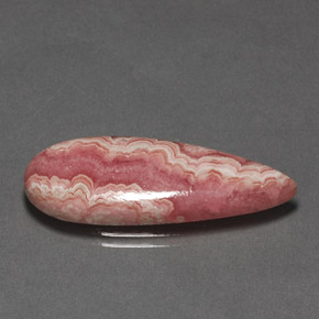 17,05 ctw natürlicher rosafarbener Rhodochrosit, Birnenform, Lichtundurchlässig