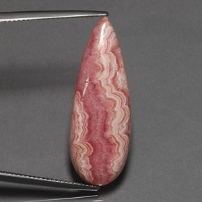 17,05 ctw natürlicher rosafarbener Rhodochrosit, Birnenform, Lichtundurchlässig