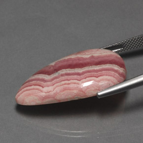 32,62 ctw natürlicher mehrfarbiger Rhodochrosit, Birnenform, Lichtundurchlässig