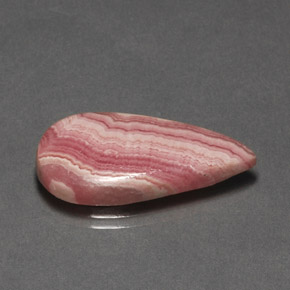 14,00 ctw natürlicher mehrfarbiger Rhodochrosit, Birnenform, Lichtundurchlässig