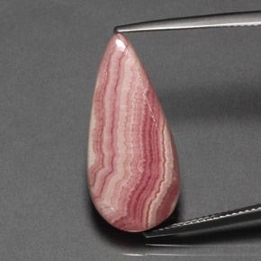 14,00 ctw natürlicher mehrfarbiger Rhodochrosit, Birnenform, Lichtundurchlässig
