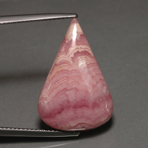 15,55 ctw natürlicher rosafarbener Rhodochrosit, Birnenform, Lichtundurchlässig