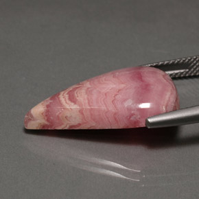 15,55 ctw natürlicher rosafarbener Rhodochrosit, Birnenform, Lichtundurchlässig