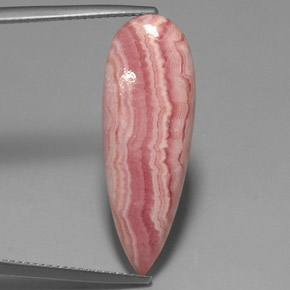 14,24 ctw natürlicher rosafarbener Rhodochrosit, Birnenform, Lichtundurchlässig