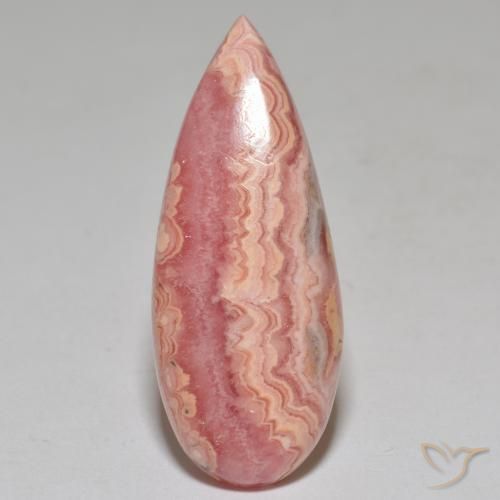 22.71ct Natürlicher Mehrfarbig Rhodochrosit, Birnenform, Lichtundurchlässig