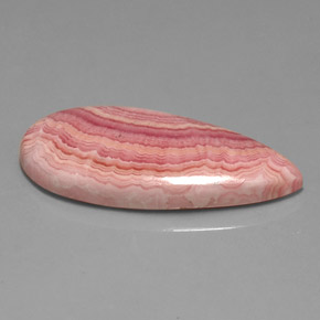24,97 ctw natürlicher mehrfarbiger Rhodochrosit, Birnenform, Lichtundurchlässig