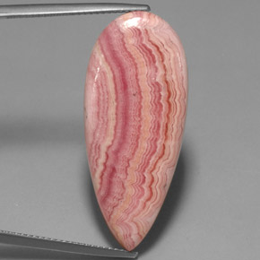 24,97 ctw natürlicher mehrfarbiger Rhodochrosit, Birnenform, Lichtundurchlässig