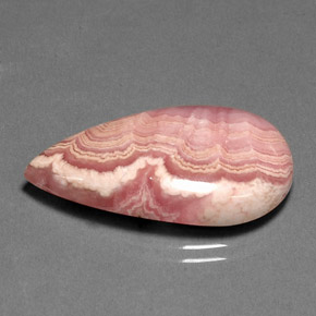 22,38 ctw natürlicher mehrfarbiger Rhodochrosit, Birnenform, Lichtundurchlässig