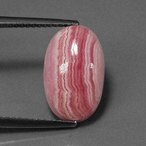 6,80 ctw natürlicher mehrfarbiger Rhodochrosit, Oval Schliff, Lichtundurchlässig