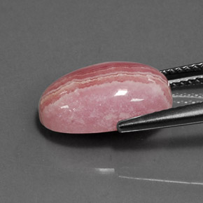 6,80 ctw natürlicher mehrfarbiger Rhodochrosit, Oval Schliff, Lichtundurchlässig