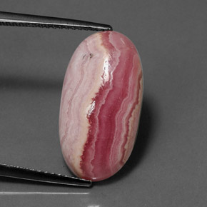 9,97 ctw natürlicher mehrfarbiger Rhodochrosit, Oval Schliff, Lichtundurchlässig