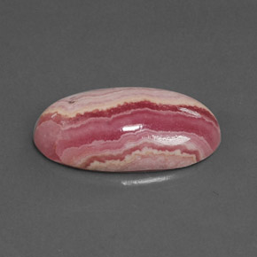 9,97 ctw natürlicher mehrfarbiger Rhodochrosit, Oval Schliff, Lichtundurchlässig