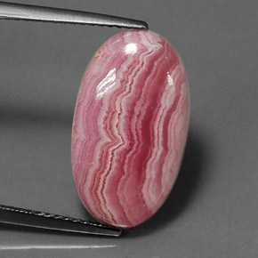 8,66 ctw natürlicher mehrfarbiger Rhodochrosit, Oval Schliff, Lichtundurchlässig