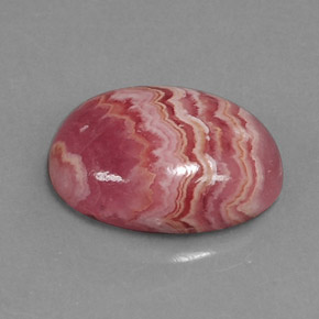 7,26 ctw natürlicher mehrfarbiger Rhodochrosit, Oval Schliff, Lichtundurchlässig
