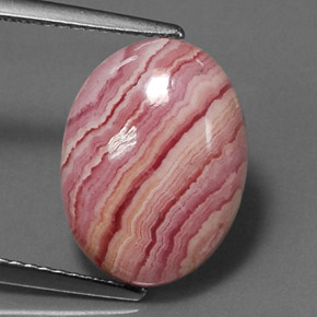 9,17 ctw natürlicher Mehrfarbig Rhodochrosit, Oval Schliff, Lichtundurchlässig